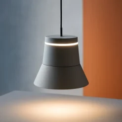 Lampada sospensione vivida cloche grigio led 6w 3000k
