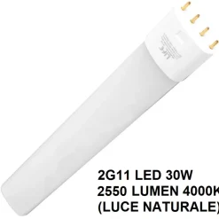 Lampada tubo led 2g11 30w 2550 lumen 4000k luce naturale cod. 39.940430n