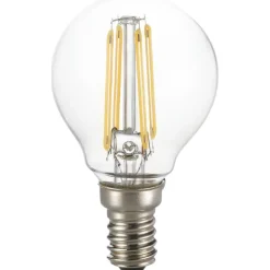 Lampadina e14 led 4w 3000k 480lm sfera vetro trasparente ideal lux
