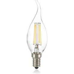 Lampadina e14 led 4w 3000k 430lm trasparente classica ideal lux
