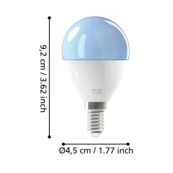 Lampadina e14 led 5w rgb dimmerabile sfera da 2700k a 6500k app bluetooth