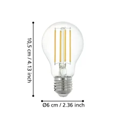 Lampadina e27 6w led 2700k goccia trasparente dimmerabile bluetooth eglo