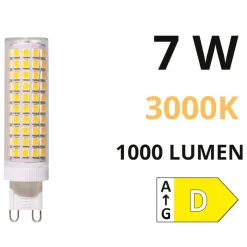Lampadina g9 led 7w 3000k 1000lm 300° life