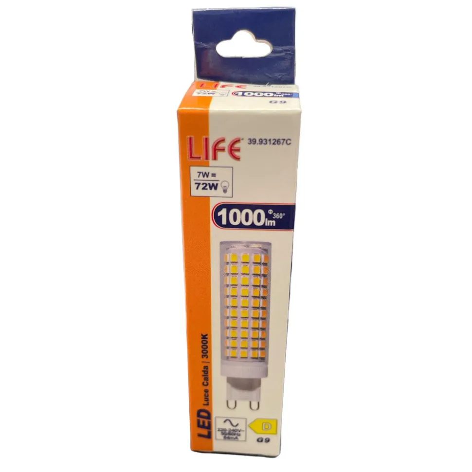 Lampadina g9 led 7w 3000k 1000lm 300° life