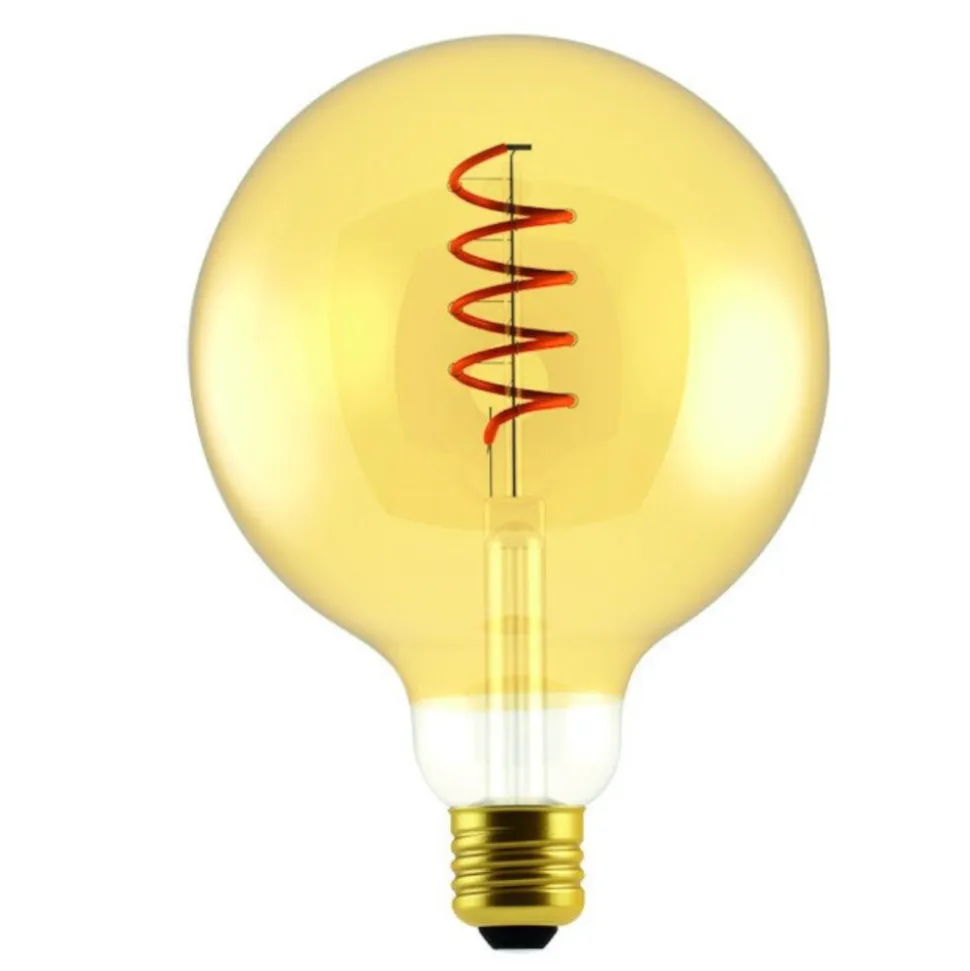 Lampadina globo e27 led 5w 2000k 250lm vetro ambra vintage