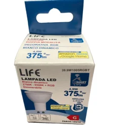 Lampadina gu10 led 4.9w rgb dimmerabile da 2700k 6500k bluetooth