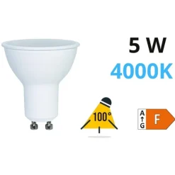 Lampadina led gu10 5w 4000k 440lm ottica 100 life