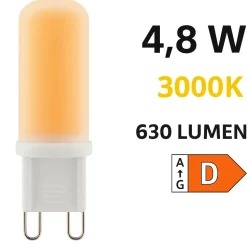 Lampadina life g9 led 4,6w 3000k ottica 360 630 lumen