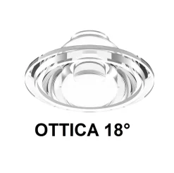 Lente ottica 18 gradi accessorio per faretto 14w 48v serie ideal lux
