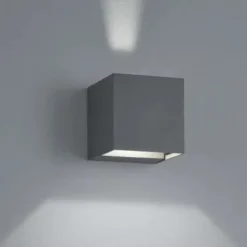 Life applique cubo led 20w 3000k 4000k 5000k antracite per esterno