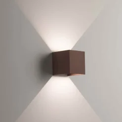Life applique da esterno cubo marrone led 7w 3000k fp