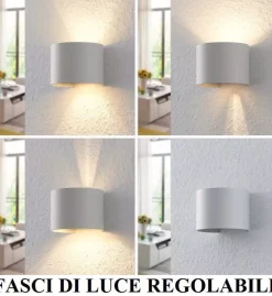 Life applique ip54 da esterno grigio antracite 7w 4000k