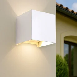 Life applique led 20w 3000k 4000k 5000k cubo bianco per esterno