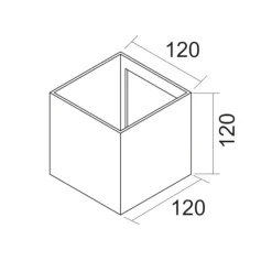 Life applique led 20w 3000k 4000k 5000k cubo bianco per esterno