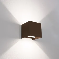 Life applique per esterni cubo marrone led 20w 3000k 4000k 5000k