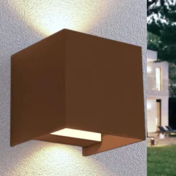 Life applique per esterni cubo marrone led 20w 3000k 4000k 5000k