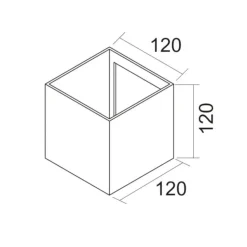 Life applique per esterni cubo marrone led 20w 3000k 4000k 5000k