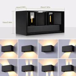 Life applique per esterno antracite 20w 3000k 4000k 5000k