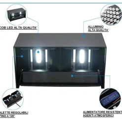 Life applique per esterno antracite 20w 3000k 4000k 5000k