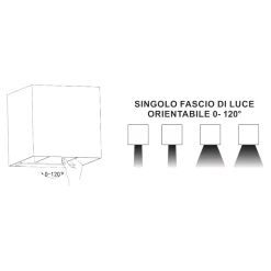 Life applique solare da esterno crepuscolare led 5w 3000k