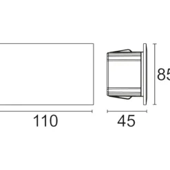 Life segnapasso da incasso di vetro led 3000k 4000k 5000k ip65