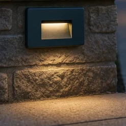 Life segnapasso led antracite per esterno da incasso 2w 3000k 4000k 5000k