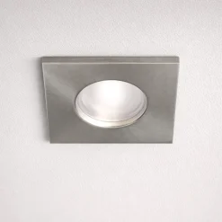 Life faretto per bagno doccia da incasso ip65 quadrato nichel