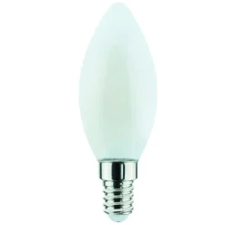 Life lampadina led e14 candela 6.5w 4000k 806lm vetro bianco milky