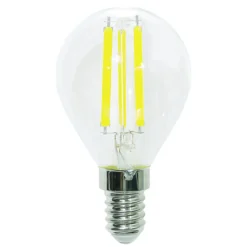 Life lampadina led e14 6,5w 3000k 806lm sfera vetro trasparente