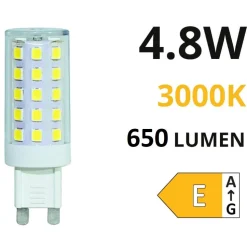 Life lampadina led g9 4.8w 3000k 650lm ottica 300
