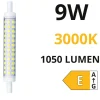 Life lampadina led r7s 9w 3000k 1050lm ottica 360 118mm