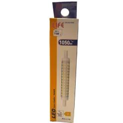 Life lampadina led r7s 9w 3000k 1050lm ottica 360 118mm