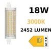 Life lampadina r7s 118 led 18w 3000k 2454 lumen ottica 320