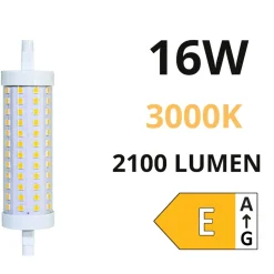 Life lampadina r7s led 16w 3000k 118mm 2100lm ottica 320
