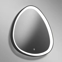 Lifering specchio da parete nero led 25w 3000k vivida