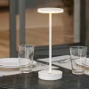 Linea light gemini tab lampada da tavolino portatile effetto marmo bianco