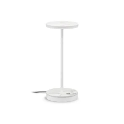 Linea light gemini tab lampada da tavolino portatile effetto marmo bianco
