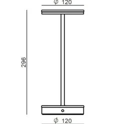 Linea light gemini tab lampada da tavolino portatile effetto marmo bianco