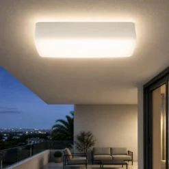 Linea light mywhite plafoniera per esterno rettangolare led 11w 3000k ip65