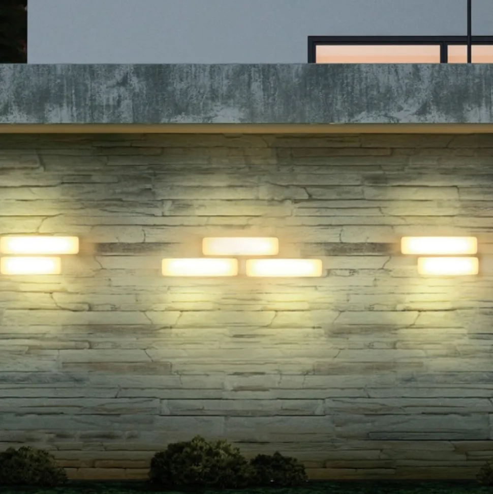 Linea light mywhite plafoniera per esterno rettangolare led 11w 3000k ip65