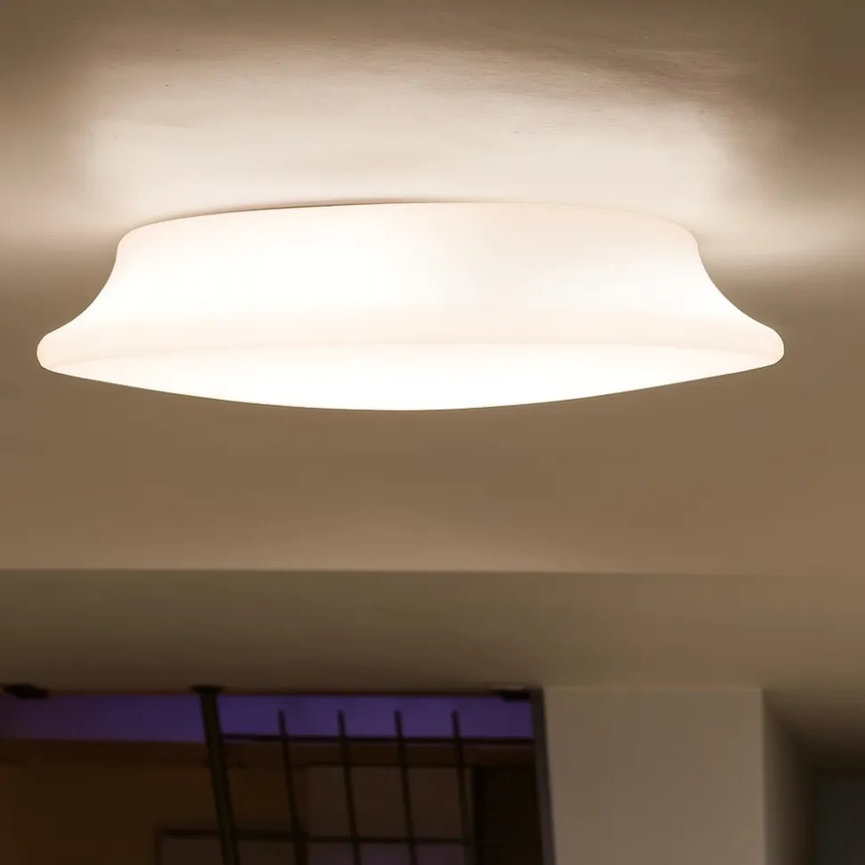 Linea light mywhite r plafoniera da esterno tonda bianca led 16w 3000k ip65