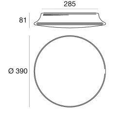 Linea light mywhite r plafoniera da esterno tonda bianca led 16w 3000k ip65