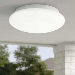 Linea light mywhite r plafoniera da esterno led 10w 3000k rotonda bianca ip65