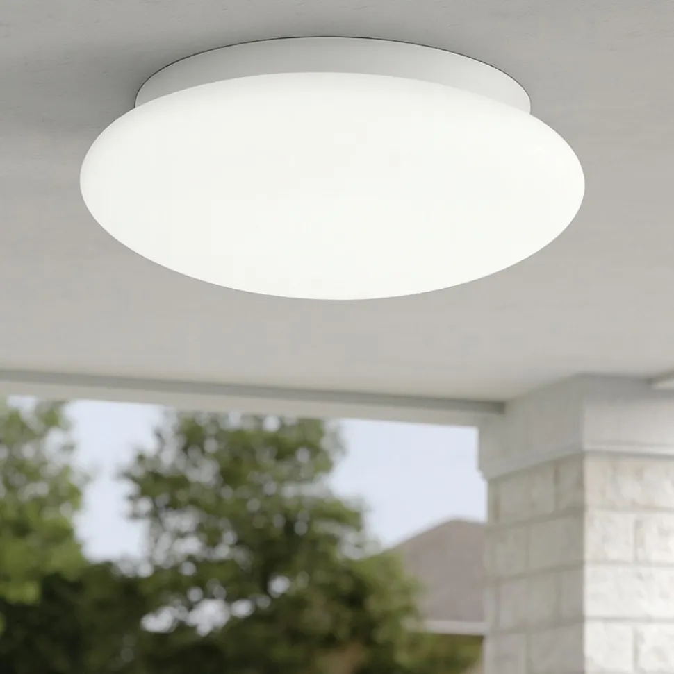 Linea light mywhite r plafoniera da esterno led 10w 3000k rotonda bianca ip65