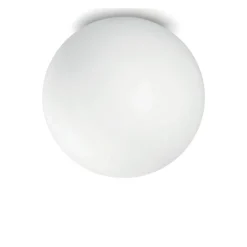 Linea light oh! s65 plafoniera per esterno sfera bianca ip65