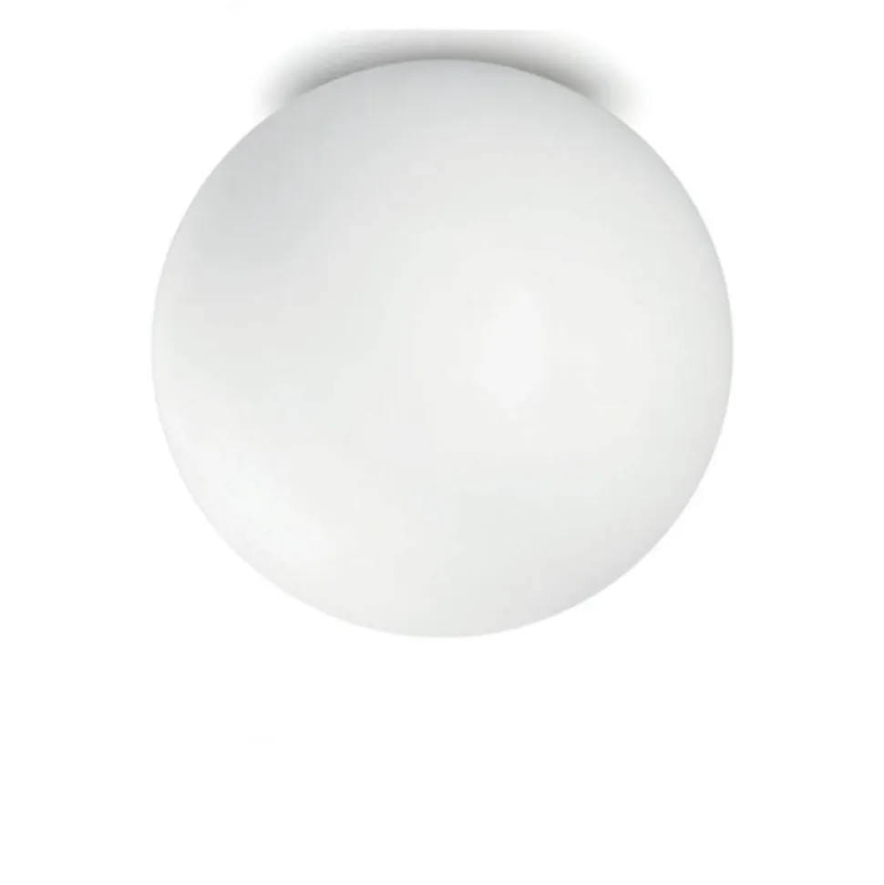 Linea light oh! s65 plafoniera per esterno sfera bianca ip65
