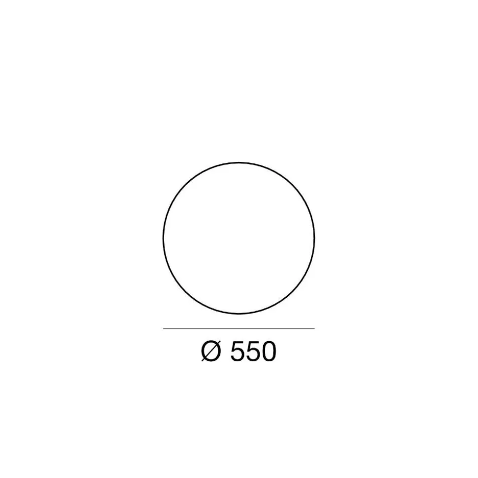 Linea light oh! s65 plafoniera da esterno led 3000k ip65