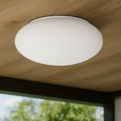 Linea light oh! smash s65 plafoniera led da esterno 38 cm sfera bianca ip65