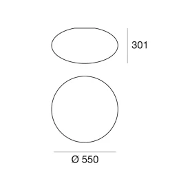 Linea light oh! smash s65 plafoniera da esterno sfera bianca ip65
