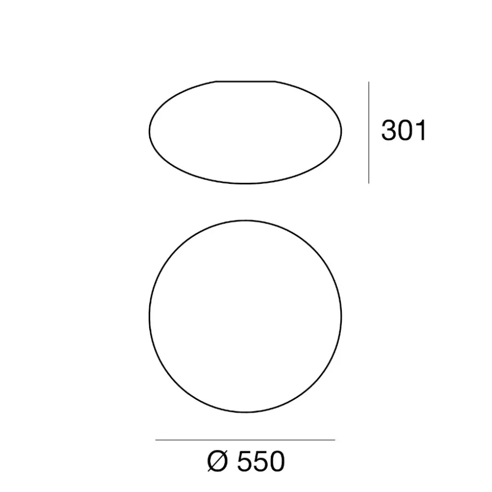 Linea light oh! smash s65 plafoniera da esterno sfera bianca ip65